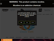 Tablet Screenshot of oasisvape.com